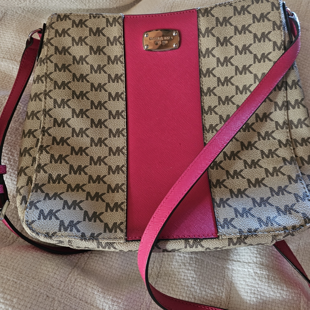 Michael Kors Pink and Tan Women's Bag